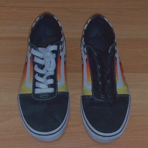 Fire Checkered Old Skool Vans